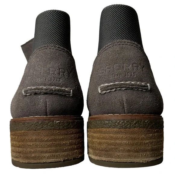Sperry Women's Grey Maya Lani Suede Chelsea Ankle Boots - Picture 4 of 10